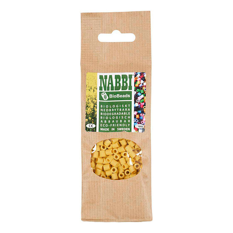 Creativ company nabbi biobeads 5x5mm geel - 1000st.