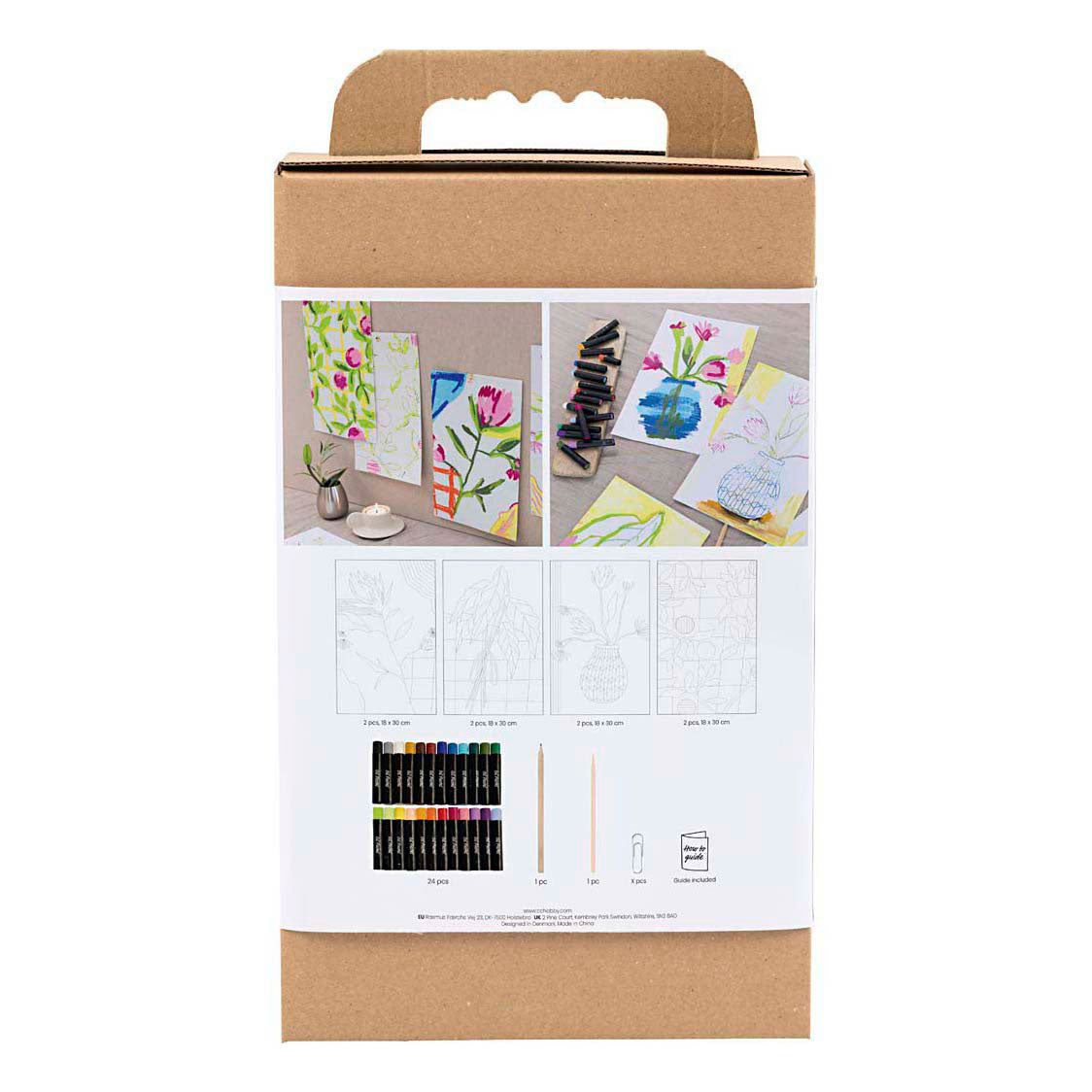 Creativ company hobbyset oliepastel bloemen diverse kleuren