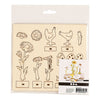 Creativ company diy houten figuren kippen, eieren en bloemen