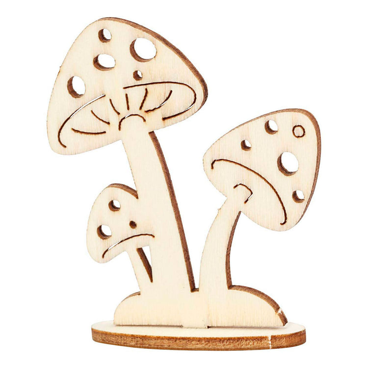 Creativ company diy houten figuren hazen, boom en paddestoelen