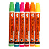 Creativ company textielstiften neon kleuren - lijndikte 2-4mm - 6st.