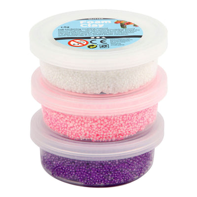 Creativ company foam clay glitter metallic - 3x14gr.