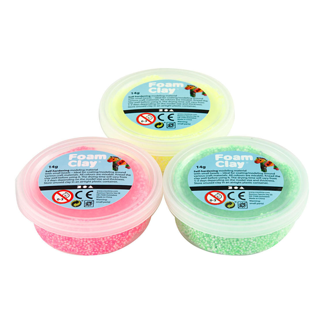 Creativ company foam clay neon - 3x14gr.