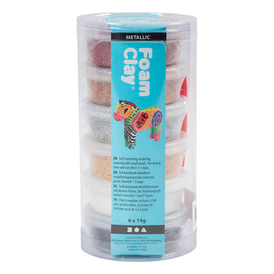 Creativ company foam clay metallic - 6x14gr.