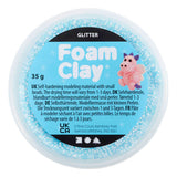 Creativ company foam clay glitter lichtblauw - 35gr. - afbeelding 4