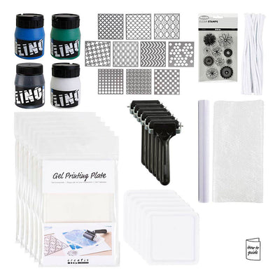 Creativ company groepsset gelprinten kleurrijke prints