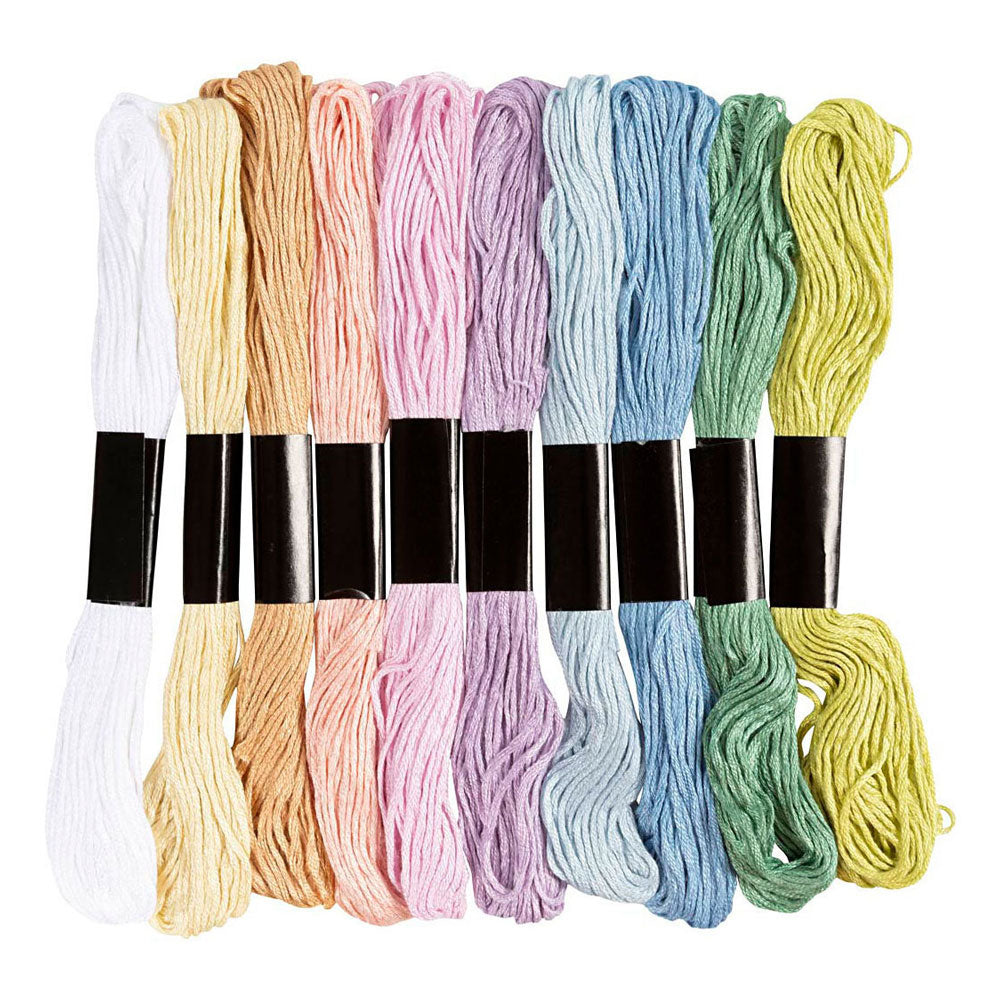 Creativ company borduurgaren pastelkleuren - dikte 1mm - 10x8m