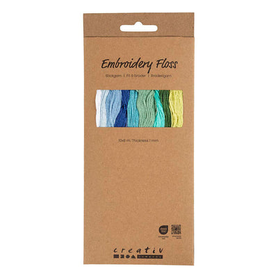Creativ company cc borduurgaren blauw groen harmonie 10 kleuren van elk 8m