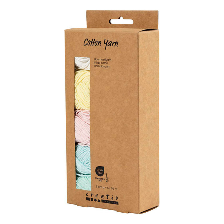 Creativ company https: www.cchobby.nl katoengaren-afm-8-4-l-5x50-m-pastelkleuren-5x20-gr-1-doos