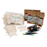 Creativ company https: www.cchobby.nl groepsset-verf-je-eigen-spandoek-afm-10-5x12-cm-lijndikte-2-3-3-6-mm-diverse-kleuren-60-stuk-1-doos - afbeelding 1