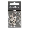 Creativ company karabijnsluiting zilver - 2st.