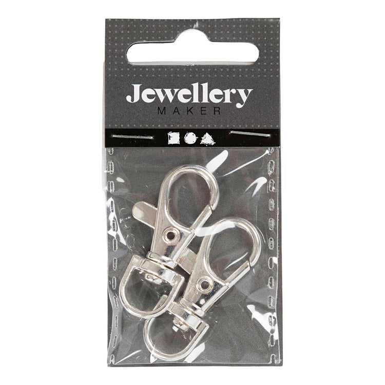 Creativ company karabijnsluiting zilver - 2st.