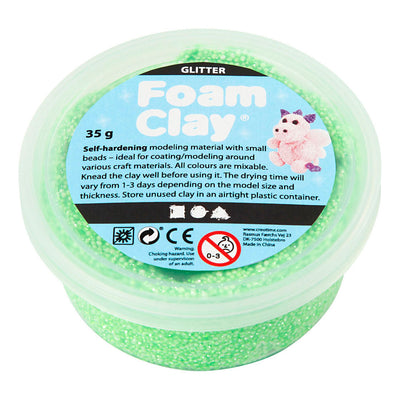 Creativ company foam clay glitter 35gr - groen