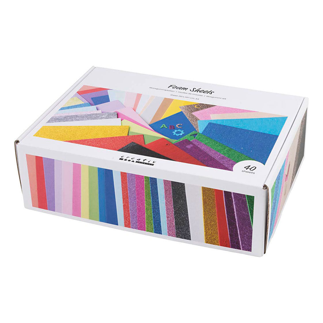 Creativ company http: www.cchobby.nl foam-vellen-a4-vel-210x297-cm-diverse-kleuren-40-vel-1-doos