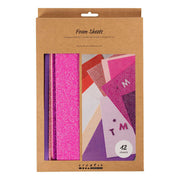 Creativ company foam vellen paars roze 14x25cm - 12 vellen - afbeelding 2