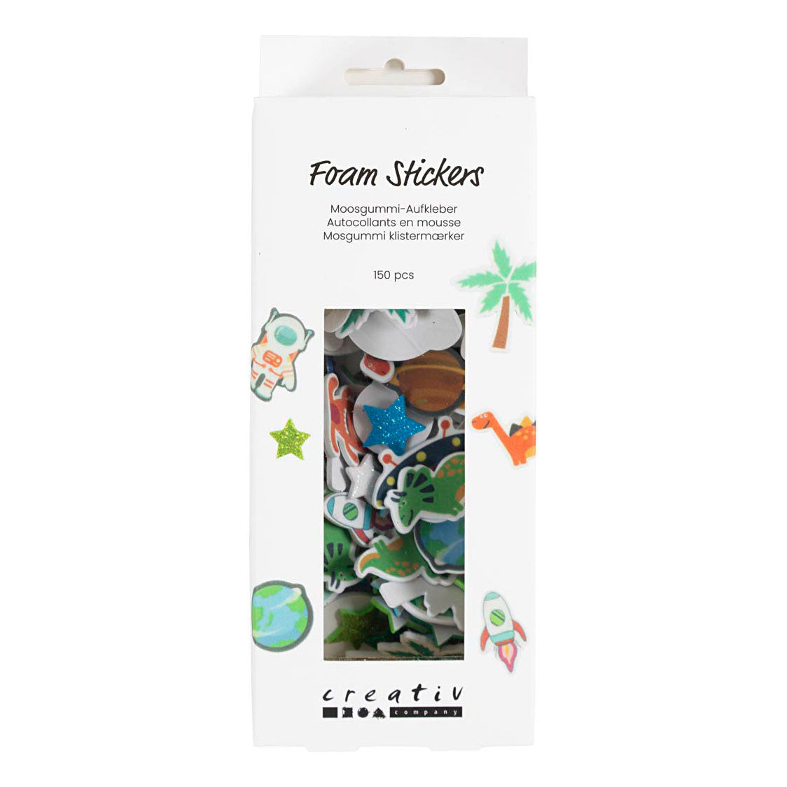 Creativ company foam stickers ufo en dinosaurus - 150st.
