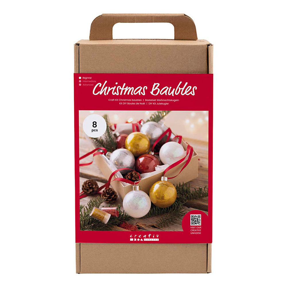 Creativ company hobbyset kerstballen glitter