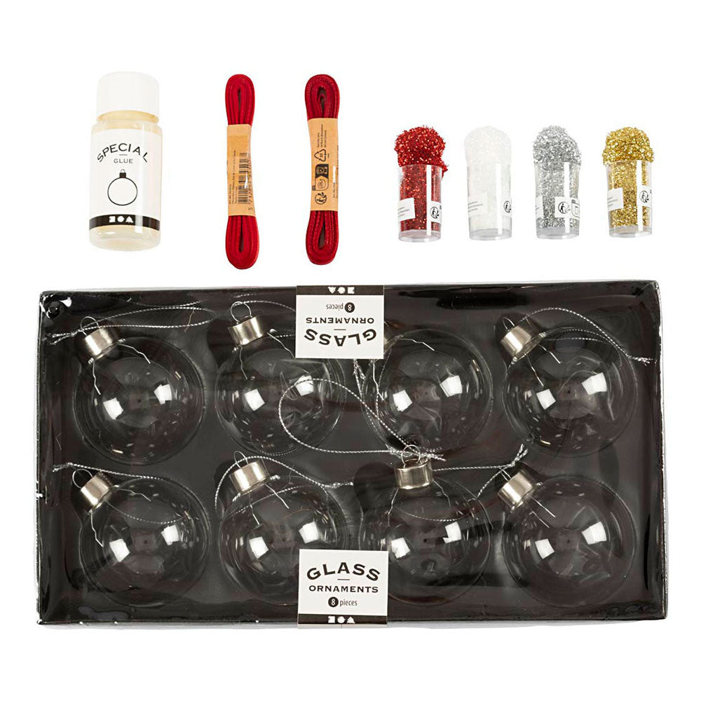 Creativ company hobbyset kerstballen glitter
