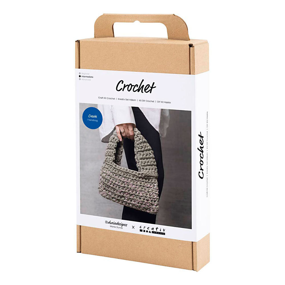 Creativ company hobbyset haken stoere tas olijfgroen