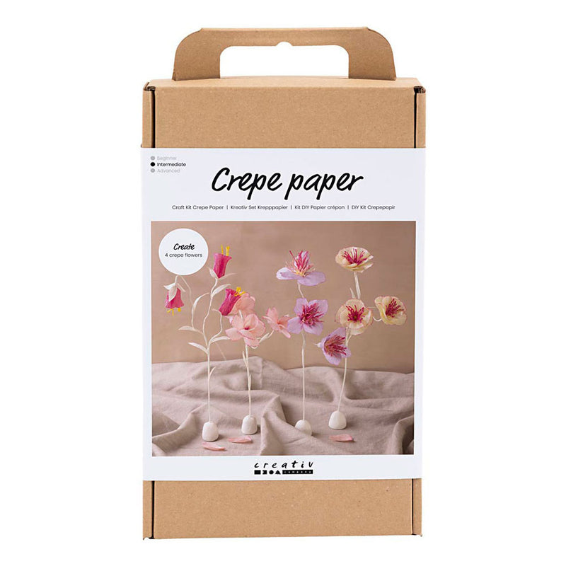 Creativ company hobbyset crepepapier bloem pastelkleuren