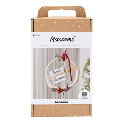 Creativ company hobbyset macrame kerstkrans