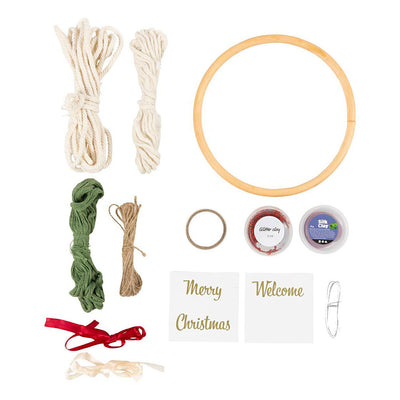 Creativ company hobbyset macrame kerstkrans
