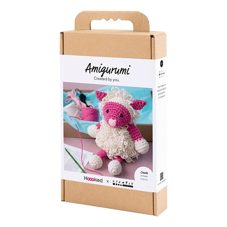 Creativ company http: www.cchobby.nl hobbyset-amigurumi-schaap-roze-off-white-1-doos
