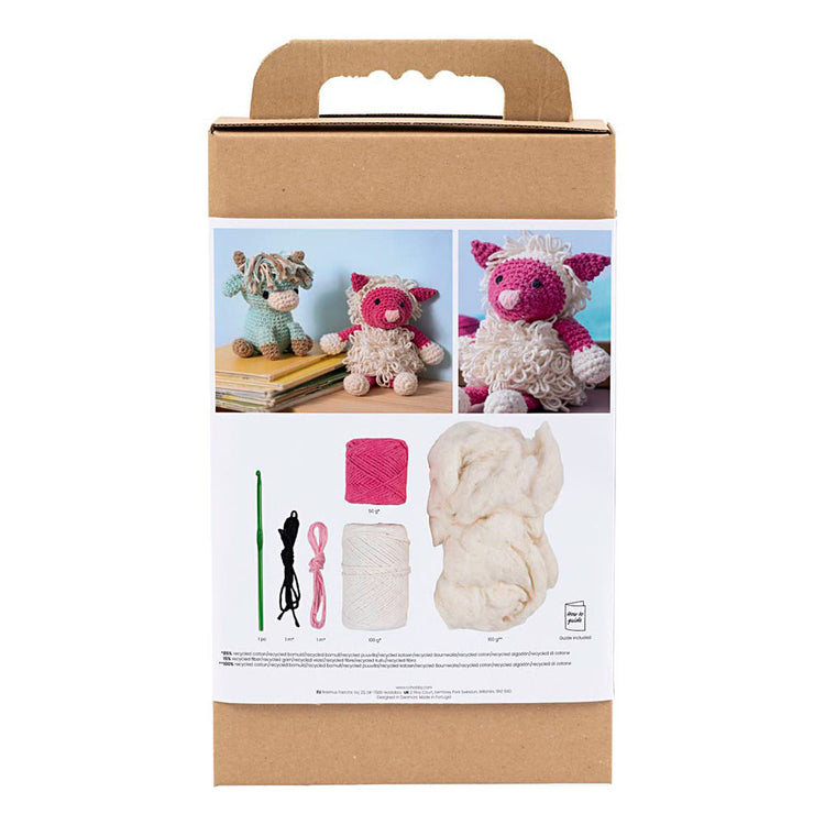 Creativ company http: www.cchobby.nl hobbyset-amigurumi-schaap-roze-off-white-1-doos