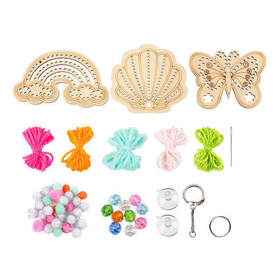 Creativ company https: www.cchobby.nl mini-hobbyset-borduurwerk-vlinder-schelp-regenboog-diverse-kleuren-1-doos
