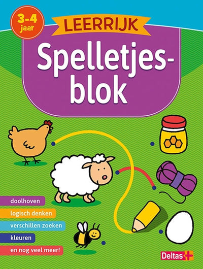 Deltas leerrijk spelletjesblok (3-4 j.)