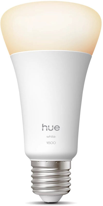 Philips hue led lamp - lichtsterkte 1600 lumen - e27 fitting - bevat 1 lamp - zachtwit licht - standaard lampvorm - slimme verlichting