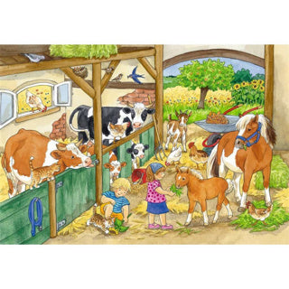 Ravensburger vrolijk boerderijleven, 2 x 24st.