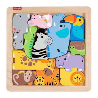 Fisher-price hout dieren puzzel