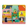 Ses houten puzzel met slotjes | 8 stuks