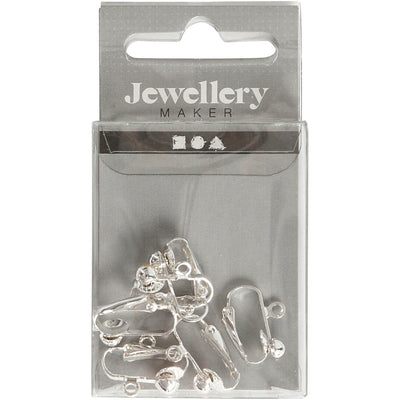 Creativ company cc clip-on oorbellen 16,5 mm zilver 6 stuks