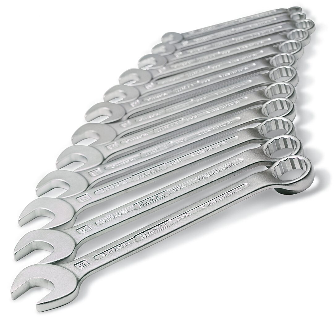 Hazet ring-steeksleutelset 603 17n - buitentwaalfkant tractieprofiel - 17-delig - 7 – 27