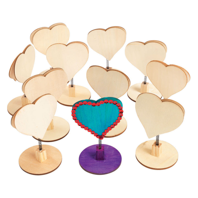 Colorations - versier je houten memoclip hart, 12st.