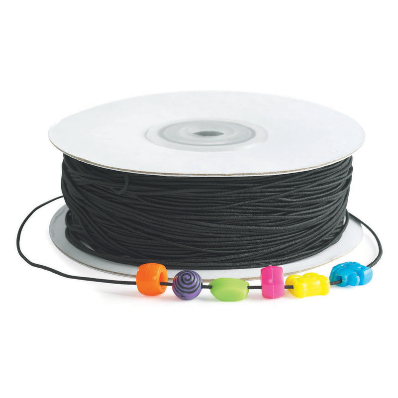 Colorations - elastisch koord zwart voor kralen, 91mtr.