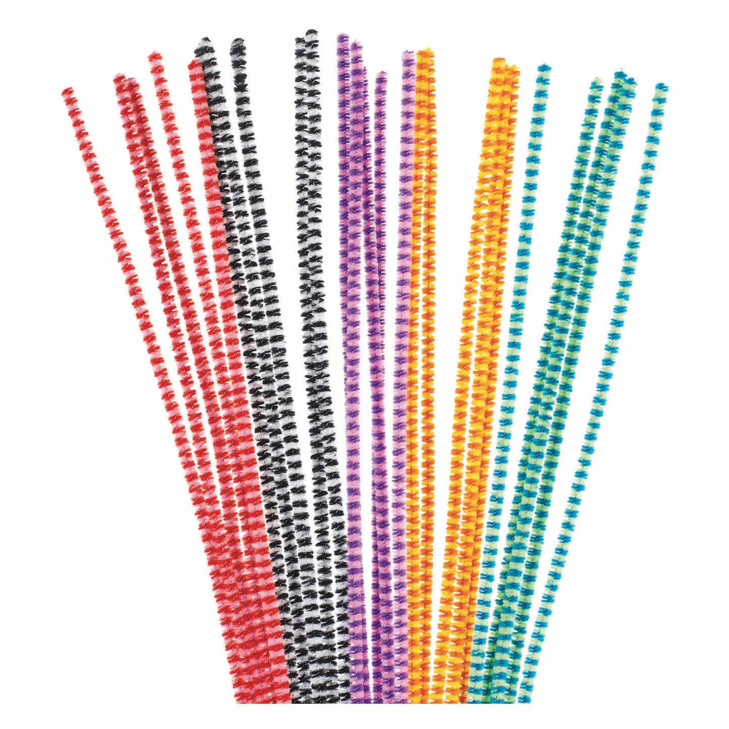 Colorations - chenilledraad gestreept, 100st.