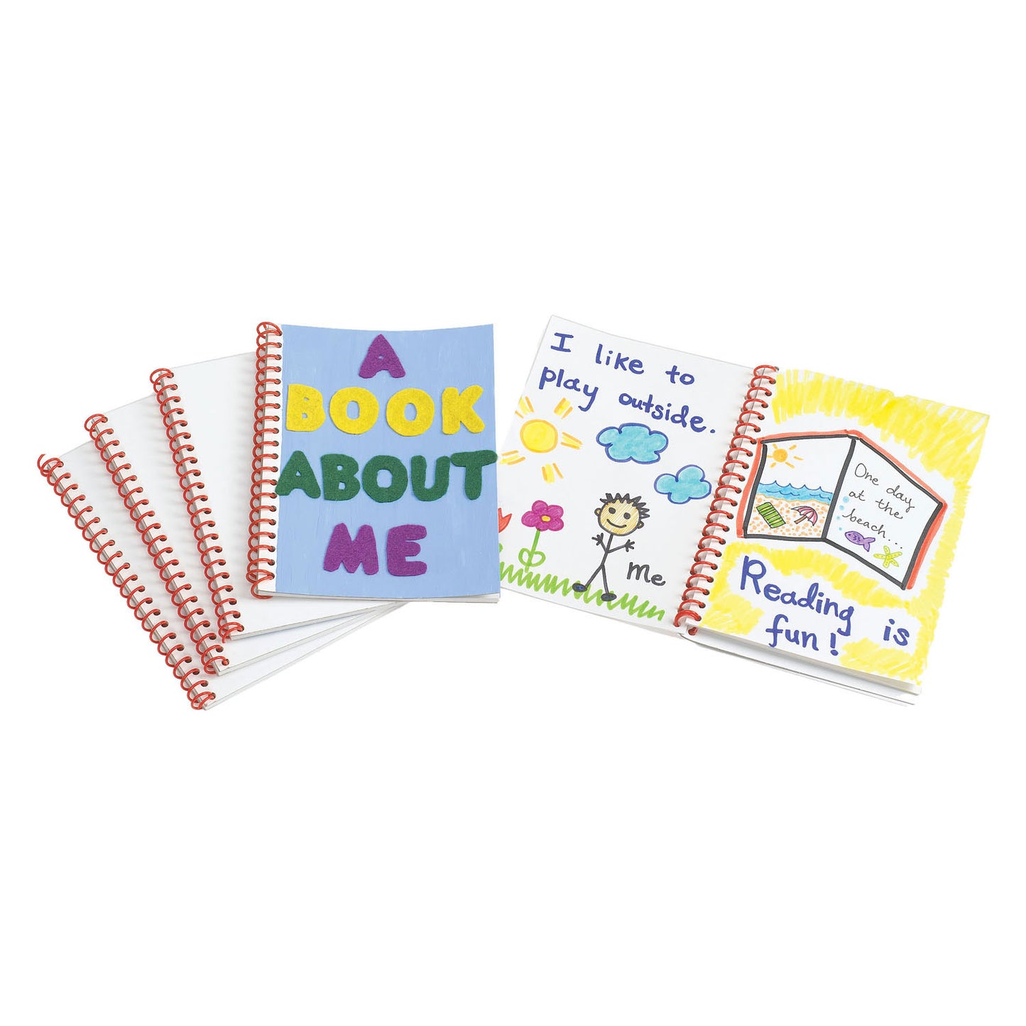 Colorations - notitieboek blanco met witte kaft, set van 24