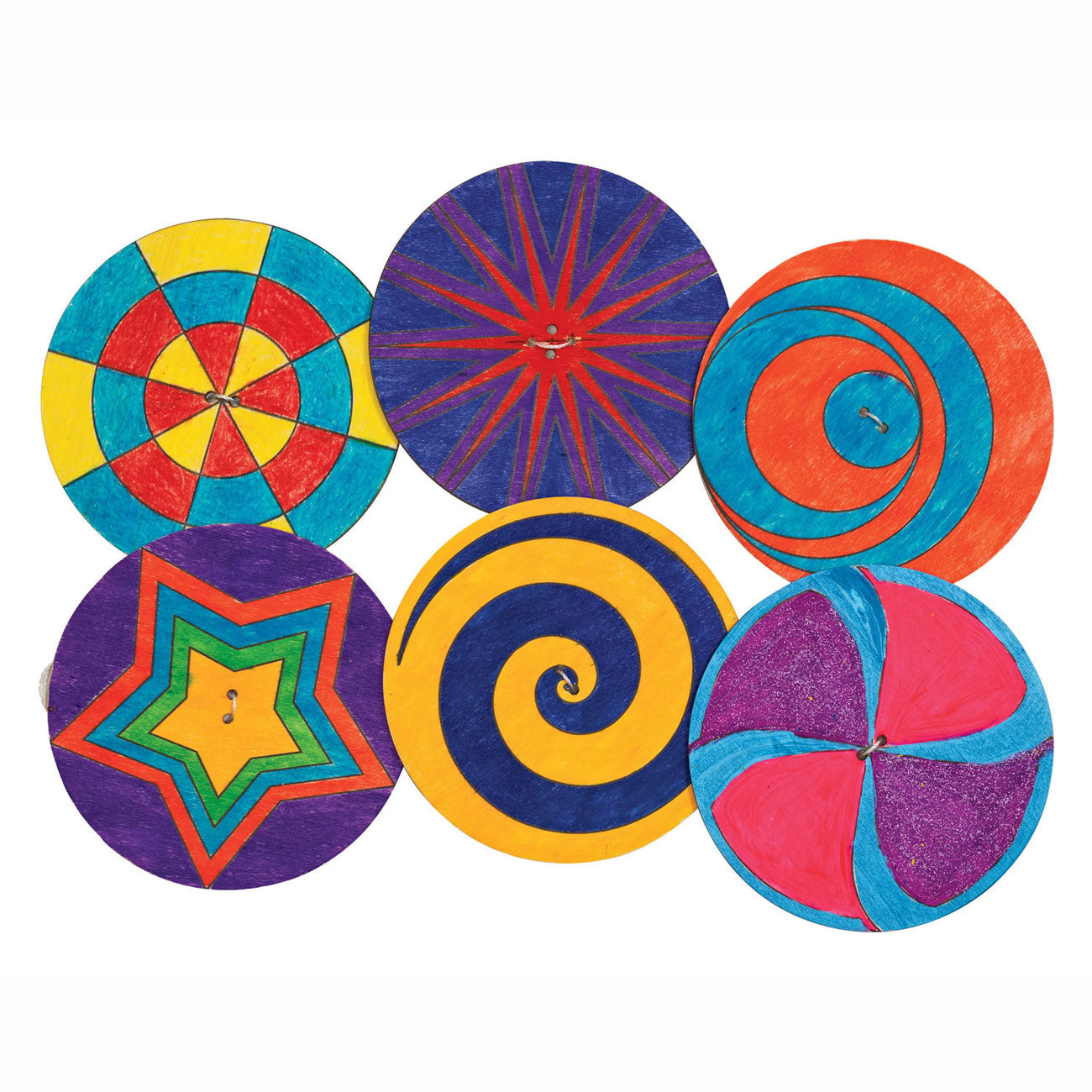 Colorations - versier je eigen houten spinner, 24st.