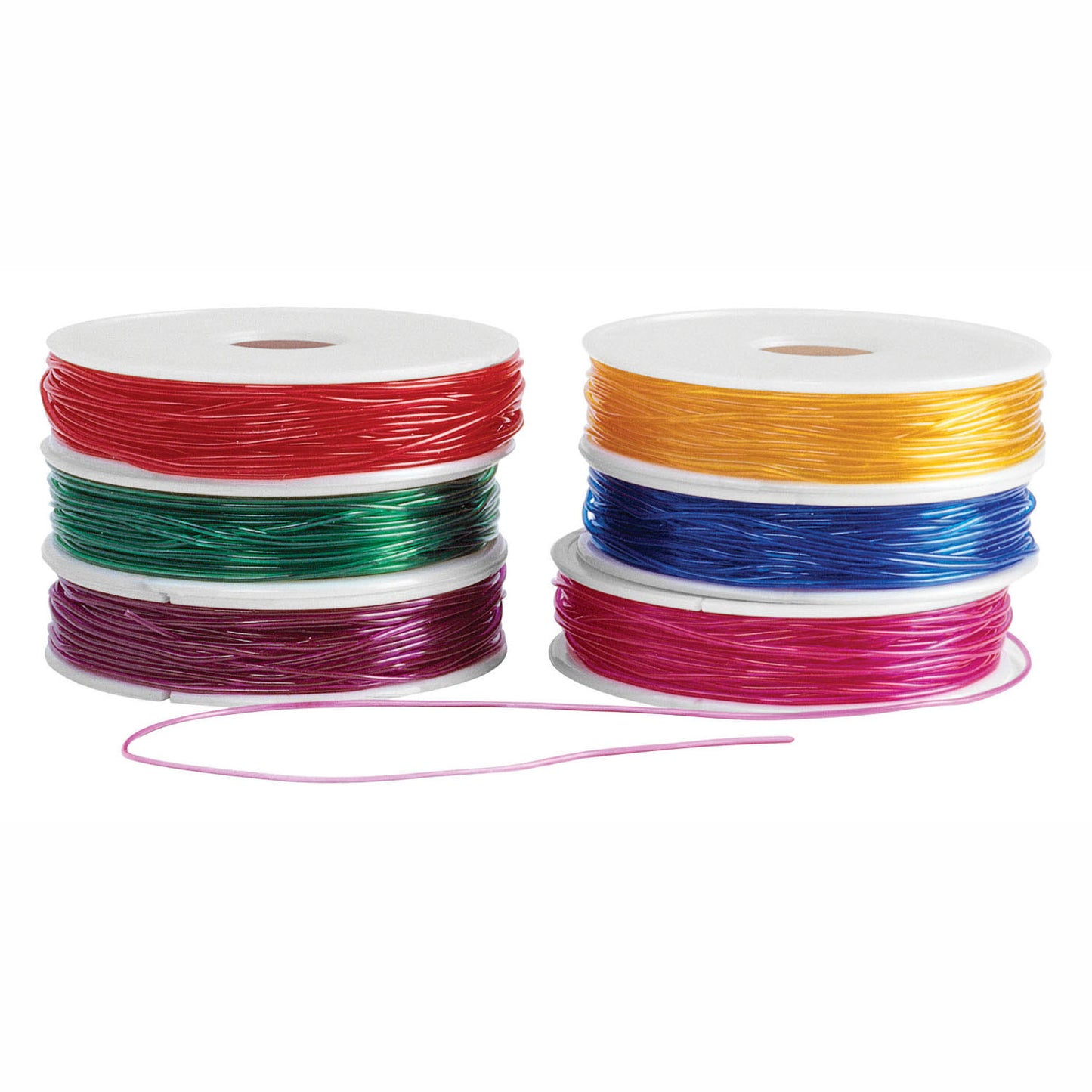 Colorations - kralenkoord stretchbaar gekleurd 6 spoelen, 55mtr.
