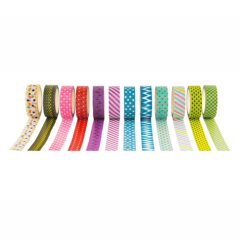 Colorations - washi tape patronen, 12 x 975cm.