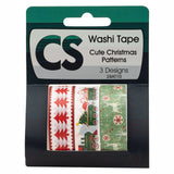 Colorations - washi tape kerst 3 rollen, 5mtr. - afbeelding 2