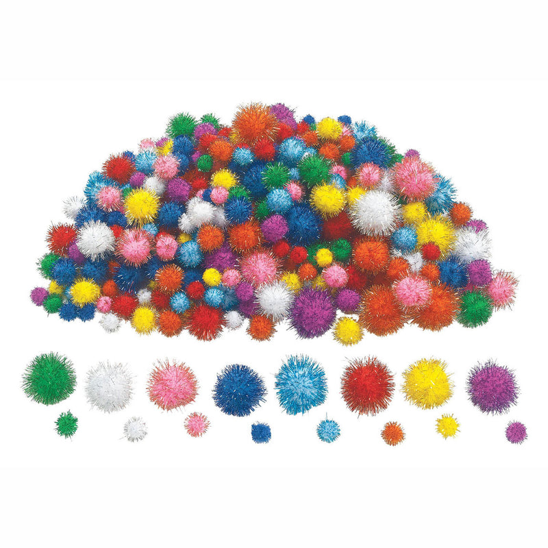 Colorations - glitter pompomps, 300st.