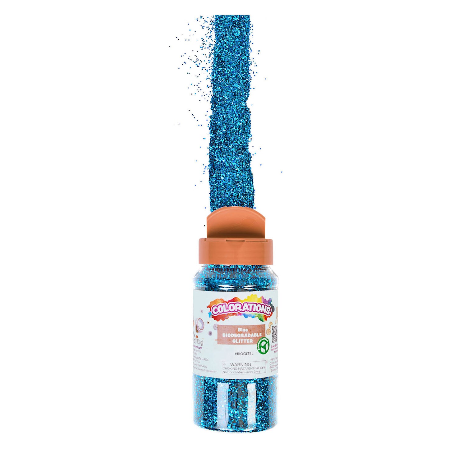 Colorations Biologische Afbreekbare Glitter Blauw, 113 gram