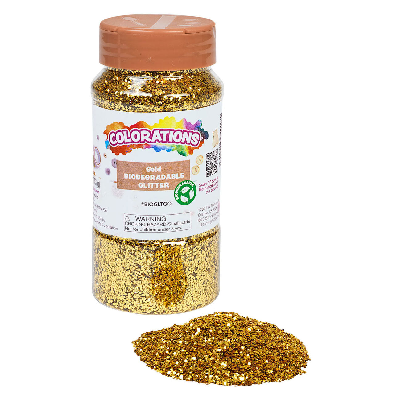 Colorations - biologische afbreekbare glitter - goud, 113 gram