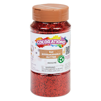 Colorations - biologische afbreekbare glitter - rood, 113 gram