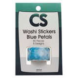 Colorations - washi stickers - blauwe bloemblaadjes, 80st. - afbeelding 2