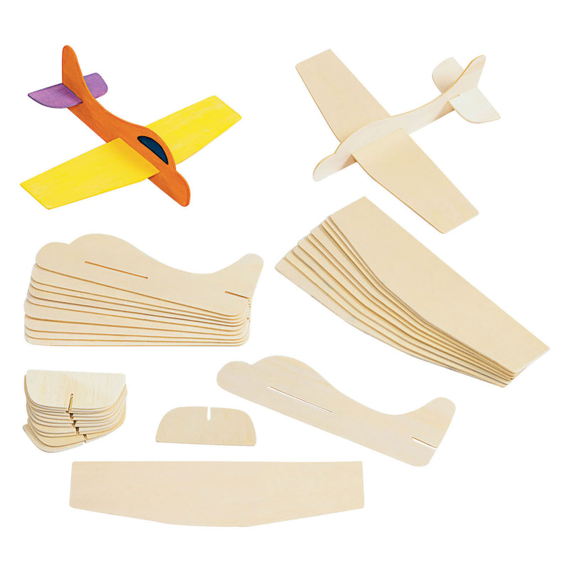 Colorations - houten modelvliegtuigen maken, set van 12
